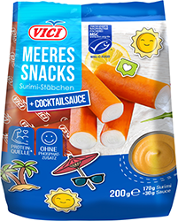 VIČI SURIMI MEERES SNACK MIT COCKTAIL DIP
